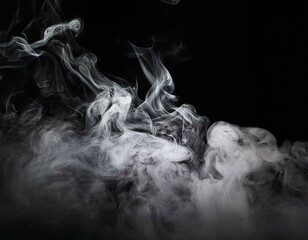 smoke on black background