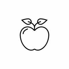 apple fruit icon sign vector