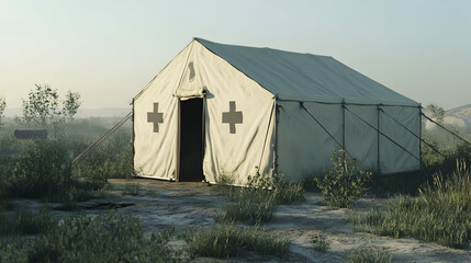 Field Hospital Tent . illustration