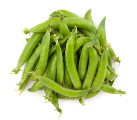 green peas path isolated on white top view