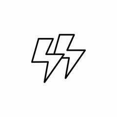 energy lightning icon sign vector