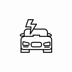 ev electrcity car icon sign vector