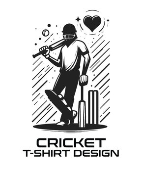 Cricket Vector T Shirt Design