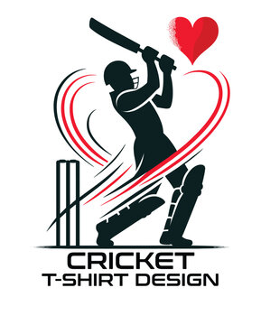 Cricket Vector T Shirt Design