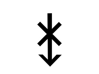arrow with cross