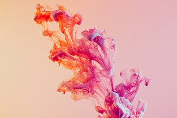 Colorful ink explosions in water. Smoke, Steam Background and Wallpaper AI generated image