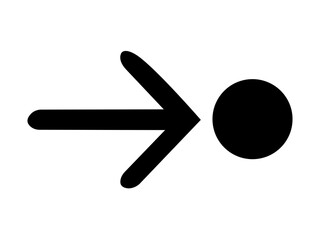 arrow with circle ball