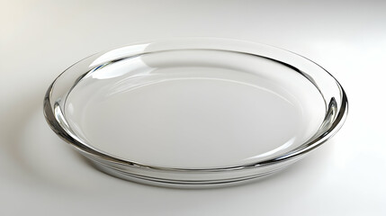 Transparent Glass Plate. 4k image