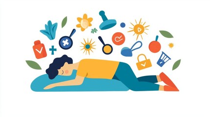 Fototapeta premium Concept of relaxation and mental well-being.