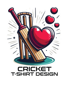 Cricket Vector T Shirt Design
