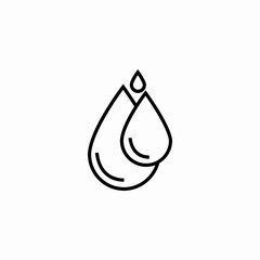 water drops rain icon sign vector
