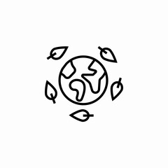 world environment cycle icon sign vector