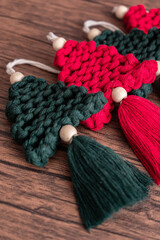 Adornos macramé navidad