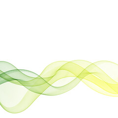 Obraz premium Colorful abstract wave. Yellow and green lines. Vector background. Eps 10