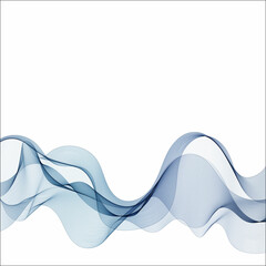 Blue wave pattern. Vector template. Abstract decor element. Eps 10