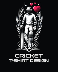 Cricket Vector T Shirt Design