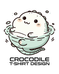 Crocodile  Vector T Shirt Design
