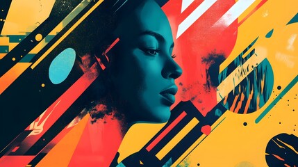 A bold event flyer design for a music festival, with energetic colors, large typography, and high-impact visuals that convey excitement and anticipation for the event.