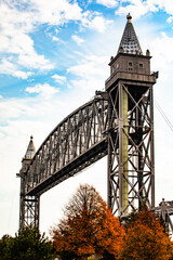 Naklejka premium Cape Cod Canal vertical lift Train Bridge Bourne Massachusetts