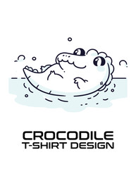 Crocodile  Vector T Shirt Design