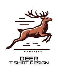 Deer Vector T Shirt Design