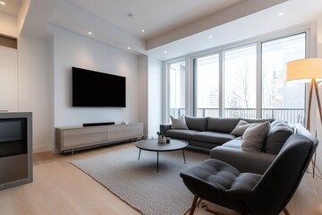 Create a Chic Modern Living Room with a Sleek Gray Sofa