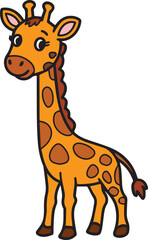 Fototapeta premium an illustration of a cute giraffe