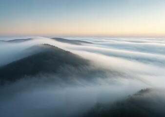 Naklejka premium Ethereal Fog Transitions: A Gradient Tapestry of Misty Enchantment