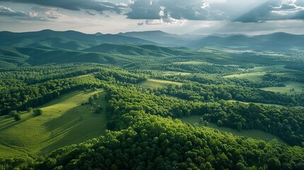panoramic aerial picture of the mountains, Generative AI, Generative AI.