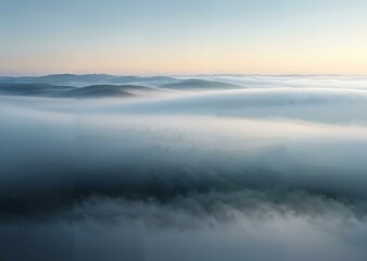 Obraz premium Ethereal Fog Transitions: A Gradient Tapestry of Misty Enchantment