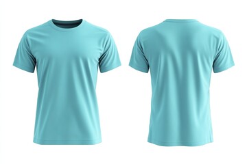 Minimalistic blank T-shirt templates in various shades. AI generated image