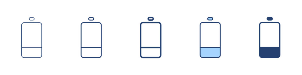 Battery low icon Symbol set collection