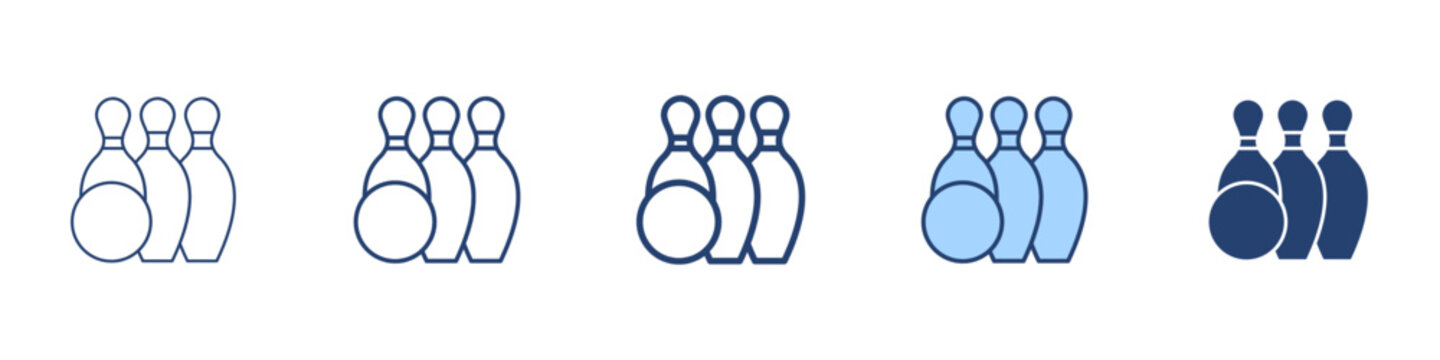 Bowling icon Symbol set collection