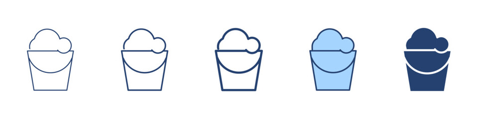 Bucket icon Symbol set collection