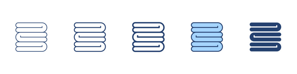 Cleaning towel icon Symbol set collection