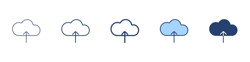 Cloud upload icon Symbol set collection