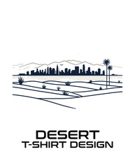  Desert Vector T Shirt Design