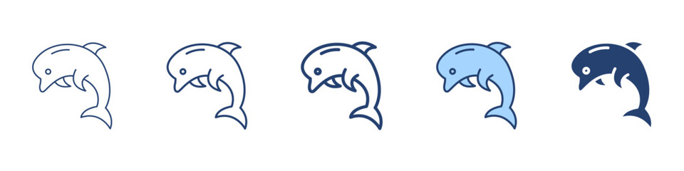 Dolphine icon Symbol set collection