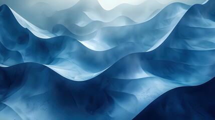 Abstract Blue Waves 3D Background
