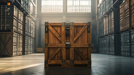 Showcasing the versatility of wooden crates in industrial storage spaces