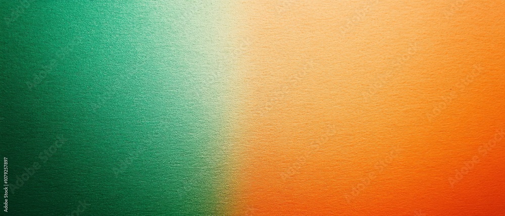 Poster this vibrant gradient background features a smooth transition from deep green to bright orange, with