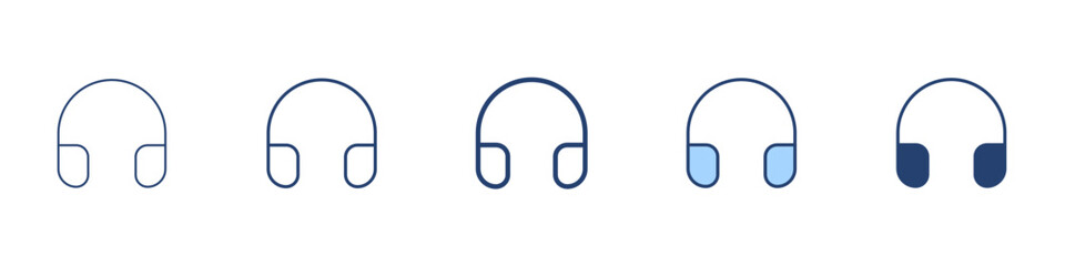 Headphone icon Symbol set collection