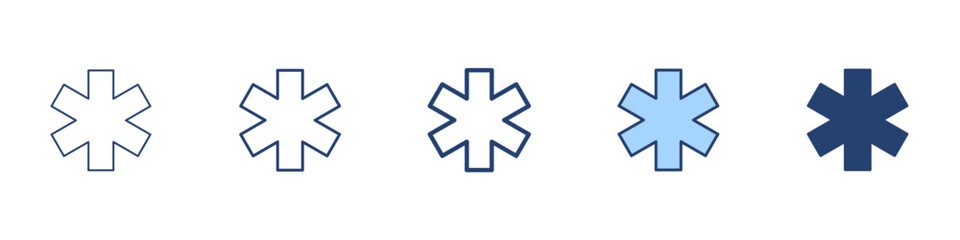 Hexagon strip icon Symbol set collection