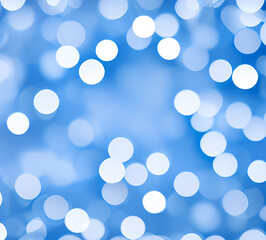 Green bokeh background with blue bokeh effect defocused lights on dark background.generative ai	