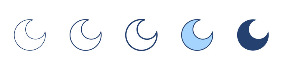 Moon icon Symbol set collection © Bapasitaram