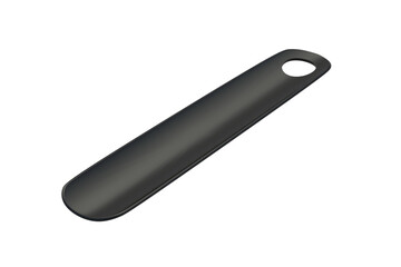 Shoehorn isolated on white background. Plastic shoe spoon. 3d render