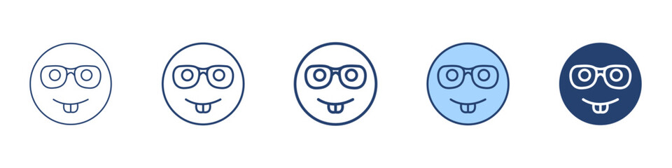 Nerd face icon Symbol set collection