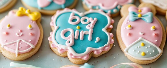 Obraz premium Gender Reveal Cookies with 