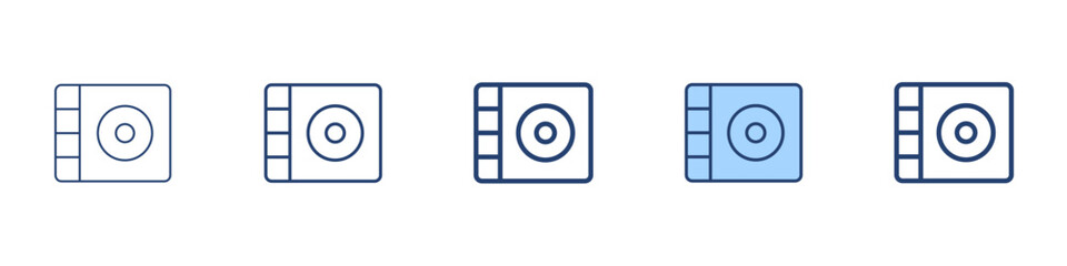 Record player icon Symbol set collection