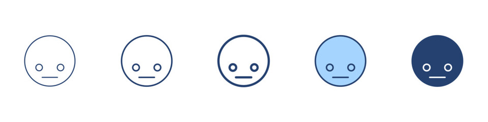 Rejected face icon Symbol set collection